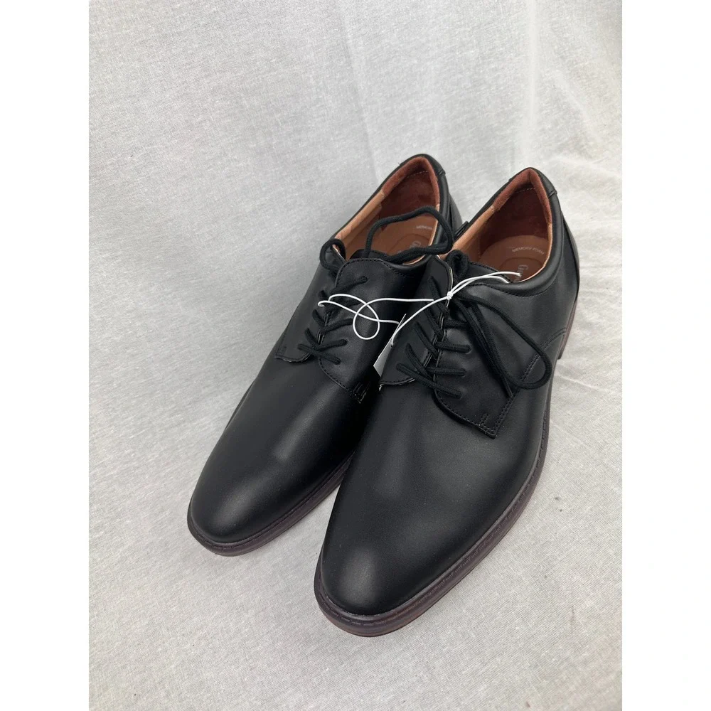 Goodfellow‎ & Co Mens Black Derby Dress Shoes Memory Foam Lace Up Size 10.5